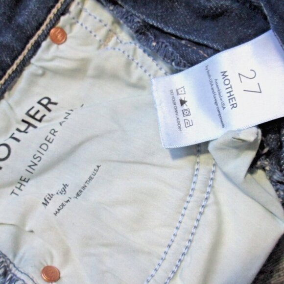 NWT Mother Superior The Insider Ankle in Mile High Crop Bootcut Jeans 27 $295 - Picture 3 of 6